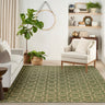 Horizon Classic Trellis HOZ01 Green By Indoor Outdoor Polypropylene Geometric Textured Rug - Medium 152 x 213 cm (5'x7')