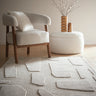 Origins Sculptured Stone Oatmeal Tufted Beige Wool Textured Modern Rug - Medium 120x170 cm (4'x5'6")