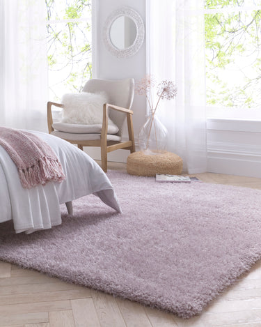 Origins Chicago Lilac Handmade Shaggy Textured Round Rug - Small 90x150 cm (3x5')