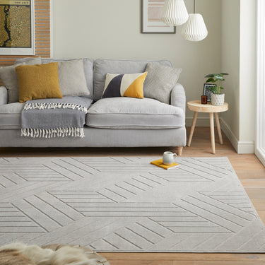 Consept Looms Maze MAZ102 Grey By Concept Geometric Textured Modern Rug - Small 80x150 cm (2'6"x5')