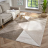 Orbit Eira 3D Beige Abstract Geometric Textured Hallway Runner Rug - Medium 120x170 cm (4'x5'6")