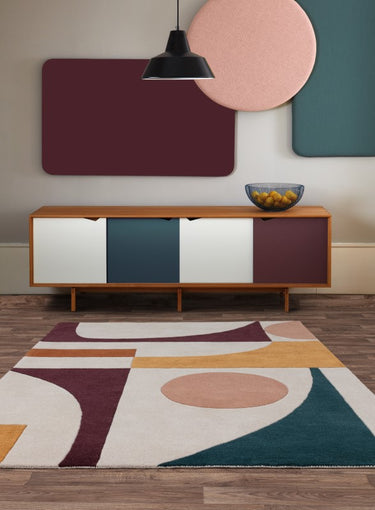 Asiatic London Reef Connect RF23 Multicolour Handmade Wool Abstract Geometric Rug - Medium 120x170 cm (4'x5'6")