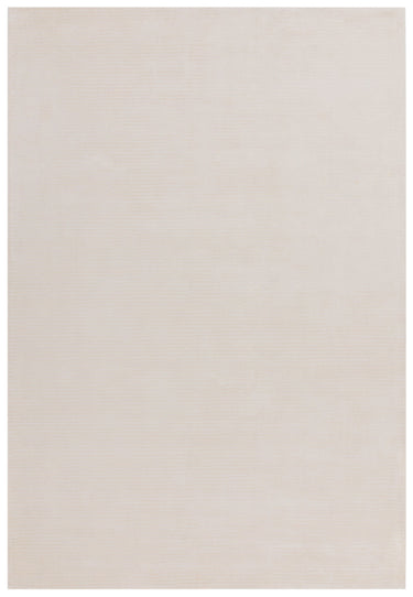 Bellagio Modern Plain Loop Striped Shiny Viscose Hand Woven White Rug in Medium 120x180 cm (4'x6')