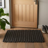 Didsbury Braided Rope Doormat Rug for Home Entry Entrance Balcony Conservatory Kitchen Hallways Dirt Mud Scraping Hand Woven Reversible Floor Mat Doormat in Slate Grey - 45x75 cm