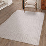 Asiatic London Axel AX05 Stripes Cream Polypropylene Textured Striped Scandi Rug - Small 80x140cm (2'6''x4'7'')