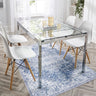 Phoenox Origins Garda Classic Blue Washable Non-Slip Cotton Chenille Rug - Small 80x150 cm (2'6''x5')