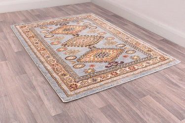 URCO Cashmere 5567 Blue Oriental Traditional Floral Kilim Hallway Runner Rug 66x240 cm