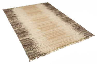 Consept Looms Fusion Knitted Natural Beige Wool Traditional Geometric Textured Rug 200x290 cm