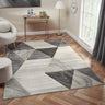 Orbit Boreal 3D Grey Abstract Geometric Textured Hallway Runner Rug - Medium 120x170 cm (4'x5'6")