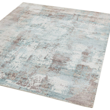 Gatsby Modern Abstract Shiny Viscose High Quality Hand Woven Blue Rug - Medium 120x170 cm (4'x5'6")