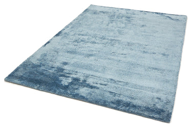 Katherine Carnaby Onslow Shaggy Rug Silky Hand Woven Plain Modern Plain Blue Rug - Medium 120x180 cm (4'x6')