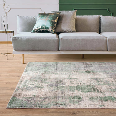 Gatsby Modern Abstract Shiny Viscose High Quality Hand Woven Green Rug - Medium 120x170 cm (4'x5'6")