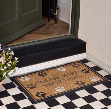My Printed Coir Wipe Your Paws Border Non-Slip Bordered Doormat 45x75 cm
