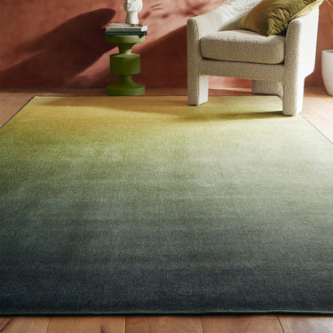 Eco-Washable Ombre Celery Green Non-Slip Modern Rug - Medium 120x185 cm (4'x6'2")