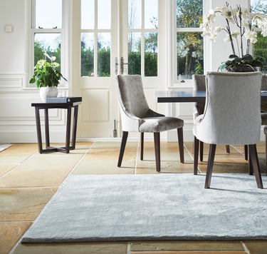 Guru Ice Blue Wool Viscose Modern Rug - Medium 120x170 cm (4'x5'6")