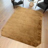 Gleam Luxury Contemporary Modern Shiny Plain Hand Woven Viscose Yellow Gold Rug - Large 160x230 cm (5'3"x7'7")