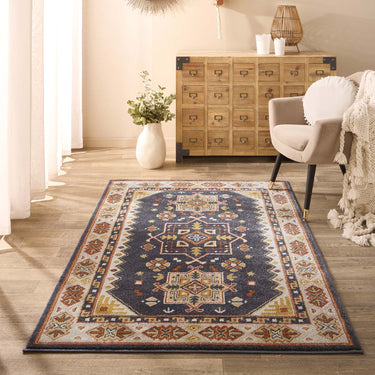 Origins Tribal Ethnic Izmir Dark Grey Jute Polypropylene Persian Traditional Rug - Small 80x150 cm (2'6"x5')