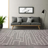 Asiatic London Camber Track Grey Abstract Geometric Flatweave Rug - Small 80x150 cm (2'6"x5')