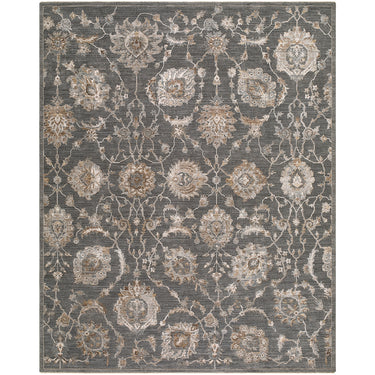Arda Vintage Traditional Oriental Grey, Deep Teal & Dark Green Rug - Design ACZ2305 - Large Plus 152x225 cm (5' x 7'5'')