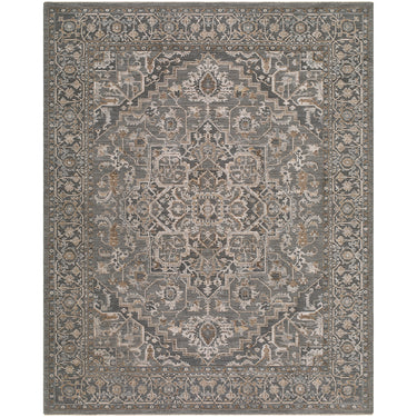 Arda Vintage Traditional Oriental Grey, Deep Teal & Dark Green Rug - Design ACZ2306 - Large Plus 152x225 cm (5' x 7'5'')