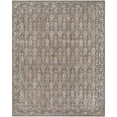 Arda Vintage Traditional Oriental Grey, Dark Green & Taupe Rug - Large Plus 152x225 cm (5' x 7'5'')