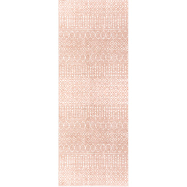Aliyah Shag Global Plush Soft Pile Runner Shaggy Pink, Blush & Ivory Rug - Design ALH2300 - Runner 80x220 cm (2'7'' x 7'3'')