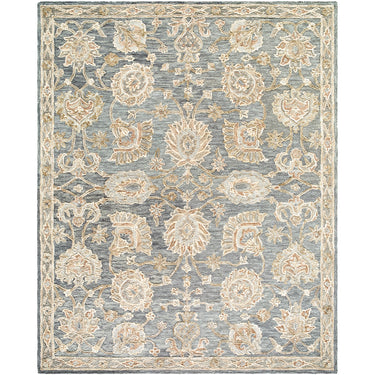 Arnold Traditional Wool Vintage Blue, Denim & Medium Grey Rug - Large Plus 152x229 cm (5' x 7'6'')