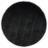 Cloudy Shaggy Solid Color Black Rug - Round 120x120 cm (3'11'' x 3'11'')