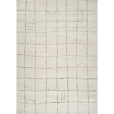 Freud Modern High Pile Skandi Brown, Ivory & Marron Rug - Large Plus 160x213 cm (5'3'' x 7')