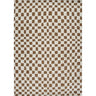 Freud Modern High Pile Checkered Skandi Brown & Ivory Rug - Medium 120x170 cm (3'11'' x 5'7'')