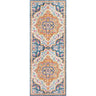 Floransa Vintage Traditional Boho Runner Oriental Blue, Burnt Orange & Mustard Rug - Runner 80x220 cm (2'7'' x 7'3'')