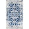 Harput Vintage Traditional Boho Oriental Blue, Navy & Medium Gray Rug - Small 80x150 cm (2'7'' x 4'11'')