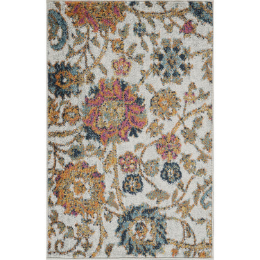Harput Vintage Traditional Boho Skandi Oriental Yellow, Mustard & Teal Rug - X-Small 60x90 cm (1'11'' x 2'11'')