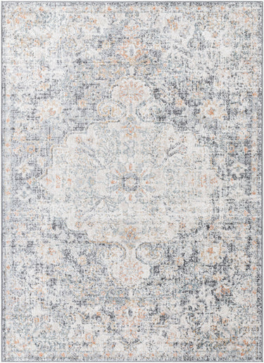 Harput Vintage Oriental Blue, Ivory & Medium Gray Rug - X-Small 60x90 cm (1'11'' x 2'11'')