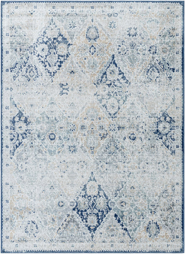 Harput Vintage Oriental Blue, Medium Gray & Ivory Rug - X-Small 60x90 cm (1'11'' x 2'11'')