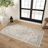 Lillian Traditional Washable Vintage Oriental Beige, Oatmeal & Brown Rug