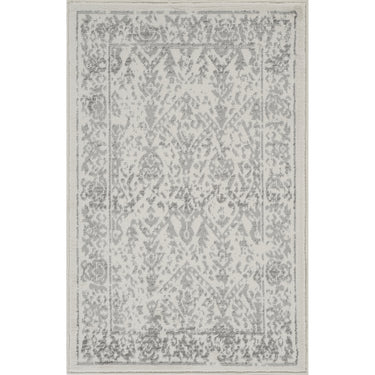 Roma Vintage Traditional Boho Oriental Grey, Off-White & Charcoal Rug - Design ROM2300 - X-Small 60x90 cm (1'11'' x 2'11'')