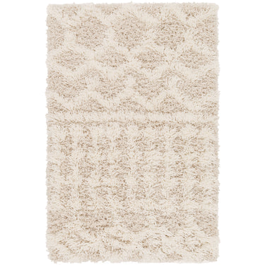 Urban Shaggy Geo Geometric Cream & Light Beige Rug - X-Small 60x90 cm (1'11'' x 2'11'')