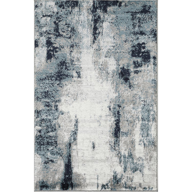 Wanderlust Abstract Marble Modern Blue, Sky Blue & Ink Blue Rug - X-Small 60x90 cm (1'11'' x 2'11'')