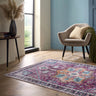 Origins Granada Ruby Vibrant Coloured Red Washable Non-Slip Cotton Chenille Rug - Small 80x150 cm (2'6"x5')