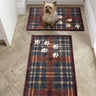 Howler and Scratch Pet Plaid Paws Washable Non-Slip Tartan Doormat - 50x75 cm (1'7"x2'5")