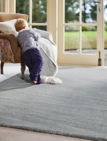 Origins Country Tweed Sea Mist Handmade Wool Abstract Distressed Rug - Medium 120x170 cm (4'x5'6")