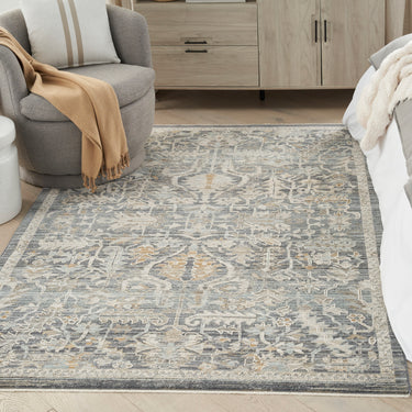 Lynx LNX02 Bordered Navy Multi By Polypropylene Persian Traditional Vintage Rug - 76 x 137 cm (2'6"x4'6")