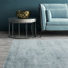 Blade Plain Silky Hand Woven Viscose Soft Shiny Rug Runner in Airforce Blue - XX-Large 240x340 cm (8'x11'2")