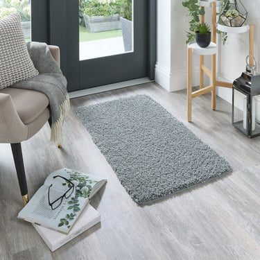 My Mat My Fleck Blue Washable Non-Slip Polypropylene Shaggy Rug - X-Small 60x100 cm (2'x4')