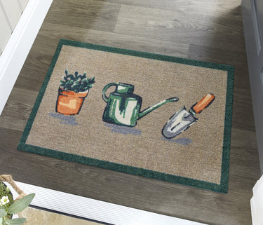 My Mat Nylon Indoor Pattern My Garden Washable Non-Slip Entrance Rug in 50 x 75 cm
