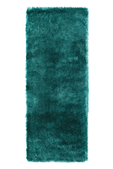 Whisper Shaggy Rug Silky Soft Luxury High Pile, Plush Rug in Dark Teal - Runner 65x135 cm (2'1"x4'5")
