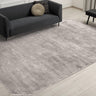 Gleam Luxury Contemporary Modern Shiny Plain Hand Woven Viscose Silver Rug - Large 160x230 cm (5'3"x7'7")