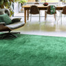 Asiatic London Milo Short Pile Silky Green Shaggy Traditional Modern Rug - Medium 120x170 cm (4'x5'6")