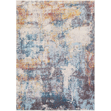 Ankara Abstract Marble Modern Blue, Charcoal & Medium Gray Rug - Medium 120x170 cm (3'11'' x 5'7'')